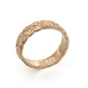 ハワイアンジュエリー オーダーメイド リング 幅4mm 厚み2mm バレル 14Kピンクゴールド カレイキニ カットアウト オーダーメイド リング 指輪 結婚指...