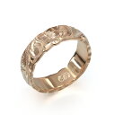 ハワイアンジュエリー オーダーメイド リング 幅6mm 厚み1.5mm バレル 14Kピンクゴールド スクロール カットアウト オーダーメイド リング 指輪 結...