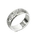 ハワイアンジュエリー オーダーメイド リング 幅6mm 厚み2mm バレル シルバー925 マイレ&カレイキニ プレーン オーダーメイド リング 指輪 結婚指輪...