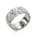 ハワイアンジュエリー オーダーメイド リング 幅8mm 厚み1.5mm バレル シルバー925 カレイキニ カットアウト オーダーメイド リング 指輪 結婚指輪...