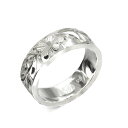 ハワイアンジュエリー オーダーメイド リング 幅6mm 厚み2mm フラット シルバー925 マイレリーフ ノーエッジ オーダーメイド リング 指輪 結婚指輪 ...