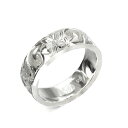ハワイアンジュエリー オーダーメイド リング 幅6mm 厚み2mm フラット シルバー925 カレイキニ ノーエッジ オーダーメイド リング 指輪 結婚指輪 マ...