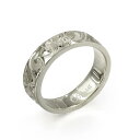 ハワイアンジュエリー オーダーメイド リング 幅4mm 厚み2mm フラット 14Kホワイトゴールド カレイキニ ノーエッジ オーダーメイド リング 指輪 結婚...