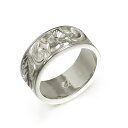 ハワイアンジュエリー オーダーメイド リング 幅8mm 厚み2mm フラット 14Kホワイトゴールド カレイキニ プレーン オーダーメイド リング 指輪 結婚指...