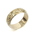 ハワイアンジュエリー オーダーメイド リング 幅6mm 厚み1.2mm バレル 14Kイエローゴールド カレイキニ プレーン オーダーメイド リング 指輪 結婚...