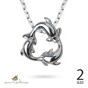 ハワイアンジュエリー シルバー ネックレス 3ドルフィン イルカ ネックレス ロジウムコーティング シンプル シルバー925 ギフトラッピング可能 チェーン長さ...