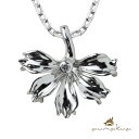 ハワイアンジュエリー シルバー ネックレス ハワイの花ナウパカ シルバー925 ロジウムコーティング ギフトラッピング可能 チェーン長さ選べる aumakua ...