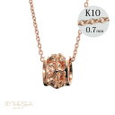 ゴールドネックレス ハワイアンジュエリー ネックレス ピンクゴールド バレル ネックレス プルメリア透かしバレル 14K K14ピンクゴールド K10 10Kあ...