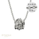 ゴールドネックレス ハワイアンジュエリー ネックレス ホワイトゴールド バレル ネックレス プルメリア透かしバレル 14K K14ホワイトゴールド 14k カッ...