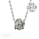 ゴールドネックレス ハワイアンジュエリー ネックレス ホワイトゴールド バレル ネックレス プルメリア透かしバレル 14K K14ホワイトゴールド 14k k1...