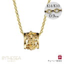 ゴールドネックレス ハワイアンジュエリー ネックレス イエローゴールド バレル ネックレス ハイビスカス透かしバレル 14K K14イエローゴールド 14k カ...