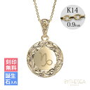 ゴールドネックレス ハワイアンジュエリー ネックレスイニシャルイエローゴールド 刻印無料 誕生石入れ可(有料) ラウンド型イニシャル コイン メダル 14K K...