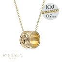 ゴールドネックレス ハワイアンジュエリー ネックレス ゴールド イエローゴールド ネックレス スクロールチューブ 【L】 14K K14 K10 10Kあずきチ...
