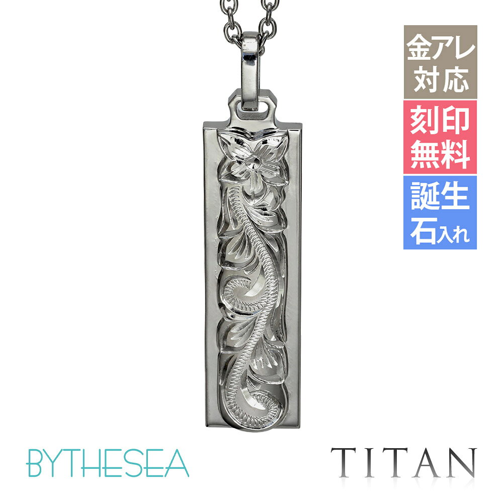 金属アレルギー対応 ネックレス ハワイアンジュエリー 純チタン ネックレス 刻印無...