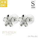 ハワイアンジュエリー ピアス プルメリア ホワイトゴールド ピアス プルメリアピアス 【S】 花6mm 片耳(1個)購入可 K14 ジルコニア 14K シリコン...