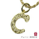 ハワイアンジュエリー ネックレス ハワイアンジュエリー イニシャル ネックレス シルバー 誕生石入れ可(有料) 【C】 アルファベット シンプル イエローコーテ...