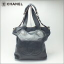 CHANEL シャネルココマーク ラムスキン2Way ショルダーバッグトートバッグレザー ブラック  ...