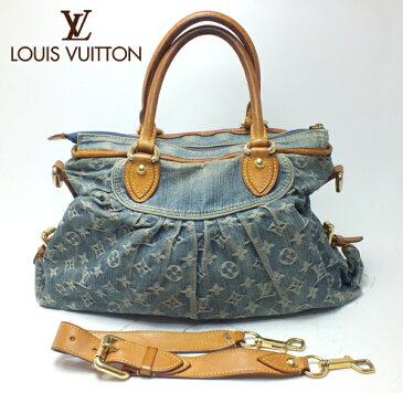 LOUIS VUITTON ルイヴィトンモノグラム デニムネオ カヴィMM M95349 ブルー 2wayショルダー ストラップ付中古 未使用 送料無料 バッグ