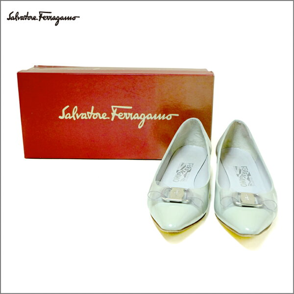 Salvatore Ferragamoサルヴァドーレ フェラガモレディースヒールベージュ中古