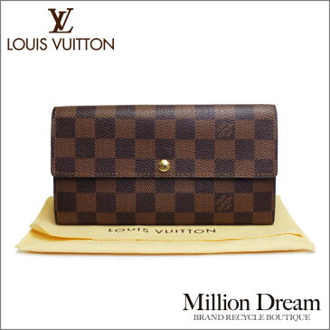 LOUIS VUITTON ルイヴィトンダミエ 財布ポルトフォイユ・サラ N61734中古 美品 送料無料