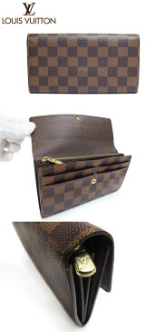 LOUIS VUITTON ルイヴィトンダミエ 財布ポルトフォイユ・サラ N61734中古 美品 送料無料