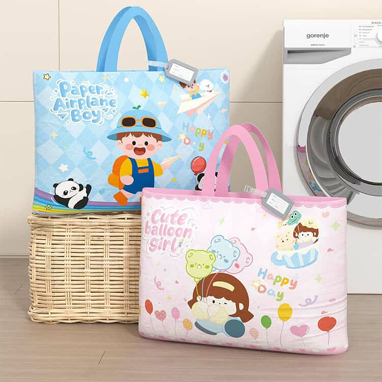 園児 お昼寝バッグ お昼寝布団バッグ 幼稚園 収納バッグ ファスナー付き お昼ね布...