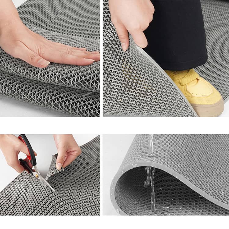 転倒防止 90×100cm PVC ゴムマット 玄関マット 滑り止めマット 施設 滑り止めマット 滑り止め 防止 水切り 階段 介護 屋内 浴室 お風呂 ベランダ プール スロープ マット 廊下 店舗 学校 駐車場 雪道 通路 ラバーマット [3]