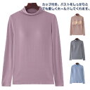 タートルネック インナー レディース 長袖 カップ付きインナー ハイネック 大きいサイズ カットソー 肌着 部屋着 アンダーウエア カップ付き インナー シンプ...