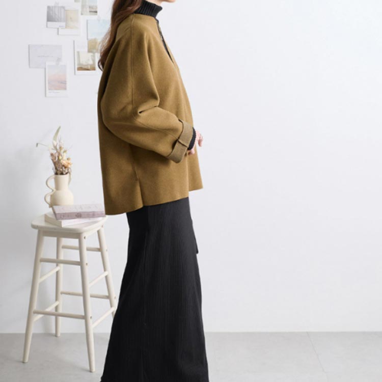 カットソー 【送料無料】 防寒 キーネック レディース プルオーバー オーバー 大人気 冬 トップス トップス オーバーサイズ 冬 プルオーバー vネック ゆったり オーバーサイズ 韓国