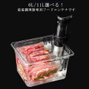 低温調理器 コンテナ 6L 11L 容器 専用タンク 蓋付き 大容量 透明タンク 食品保存容器 ボックス 透明 低温調理器専用 フードコンテナー 角型フードコンテナー 肉料理 魚料理 作り置き 透明タンク 耐冷 耐熱 手軽 簡単調理 スロークッカー