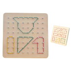 木製ジオボード アレイブロック グラフィカル 幾何学 数学 組み合わせ 49枚 ゴムバンド付き 認知 知育玩具 配列ブロック パターンカード 子供用 グラフィック 幼児教育 図形 教育玩具 早期発達玩具 送料無料