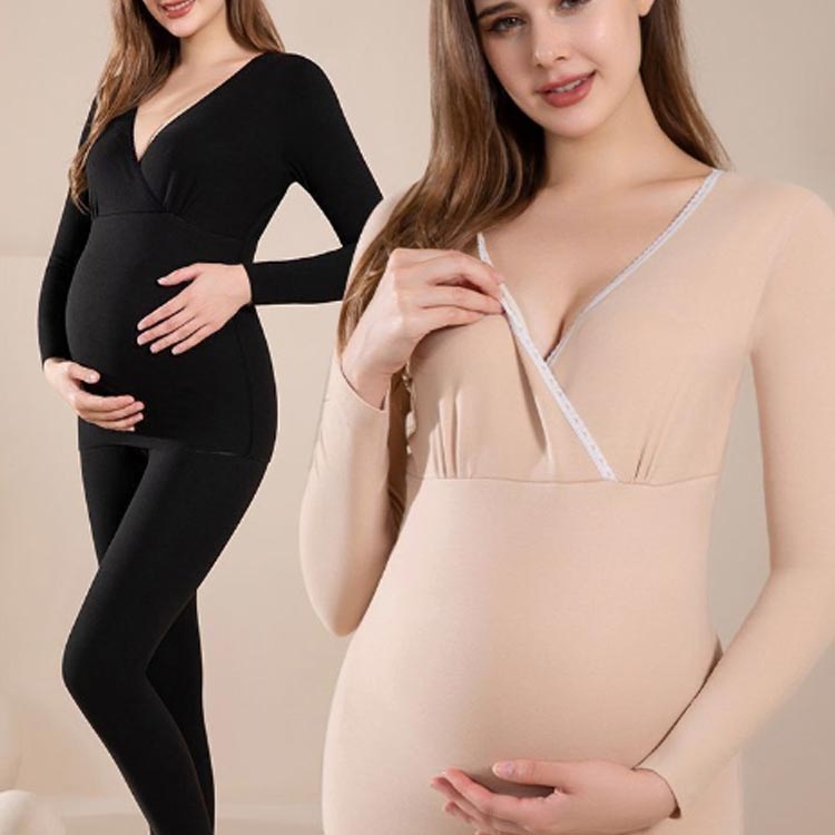 選べる2タイプ マタニティインナー 両面起毛ヒートテック 授乳インナー ブラトップ 長袖 セットアップ あったかインナー 発熱インナー 上下セット 下着 出産準備 妊娠 初期 臨月 産後 妊娠中 授乳 春 秋 冬 インナー 肌着 授乳服 M L XL 2XL 3XL 3