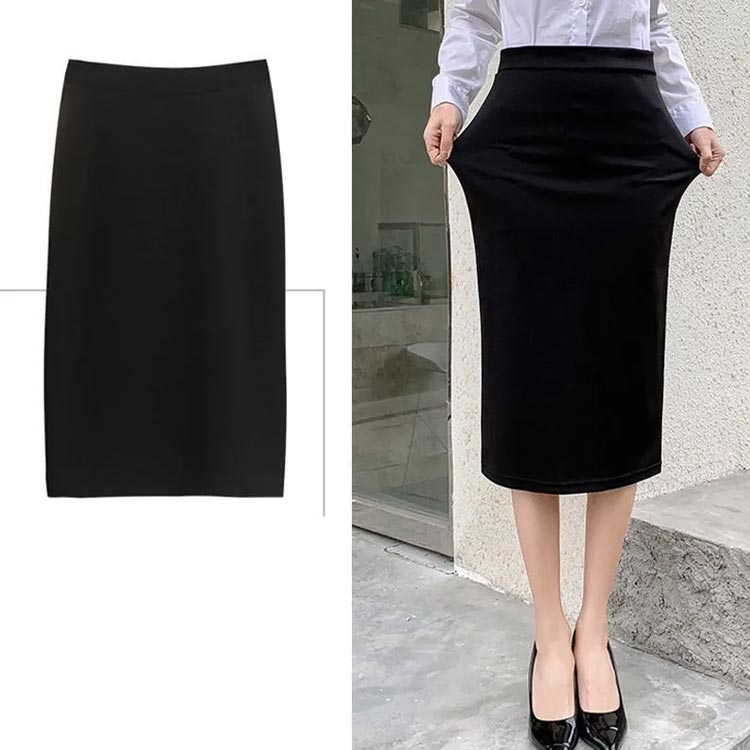 タイトスカート ストレッチ スリット 大きいサイズ 50cm 60cm 70cm ひざ丈 スカート 就職 事務服 ビジネス スーツ リクルート 通勤 オフィス ブラック ネイビー 春 夏 秋 S M L XL 2XL 3XL 4XL 5XL