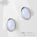 \月間優良ショップ8回受賞店/【 送料無料 】 天然石 イヤリング カルセドニー ネジバネ式 | ブルーレースアゲート 大ぶり 40代 50代 60代 70代 プレゼント 誕生日 母 母の日 ファッション フォーマル カジュアル 水色 ae