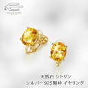 \ポイント最大15倍!9日(水)23:59まで/シルバー925 天然石 シトリン オーバルカット イヤリング 日本製 送料無料 | 30代 40代 50代 60...