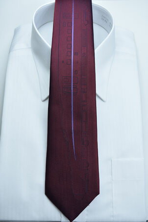 【鉄道物語】JR北海道公認 新幹線ネクタイ 北海道新幹線|鉄道ファン感涙の細部デザイン!ビジネス・カジュアルに彩りを 鉄道好きに最高のプレゼント!誕生日 記念日 父の日 彼氏 父親北海道新幹線 シルエット ワイン