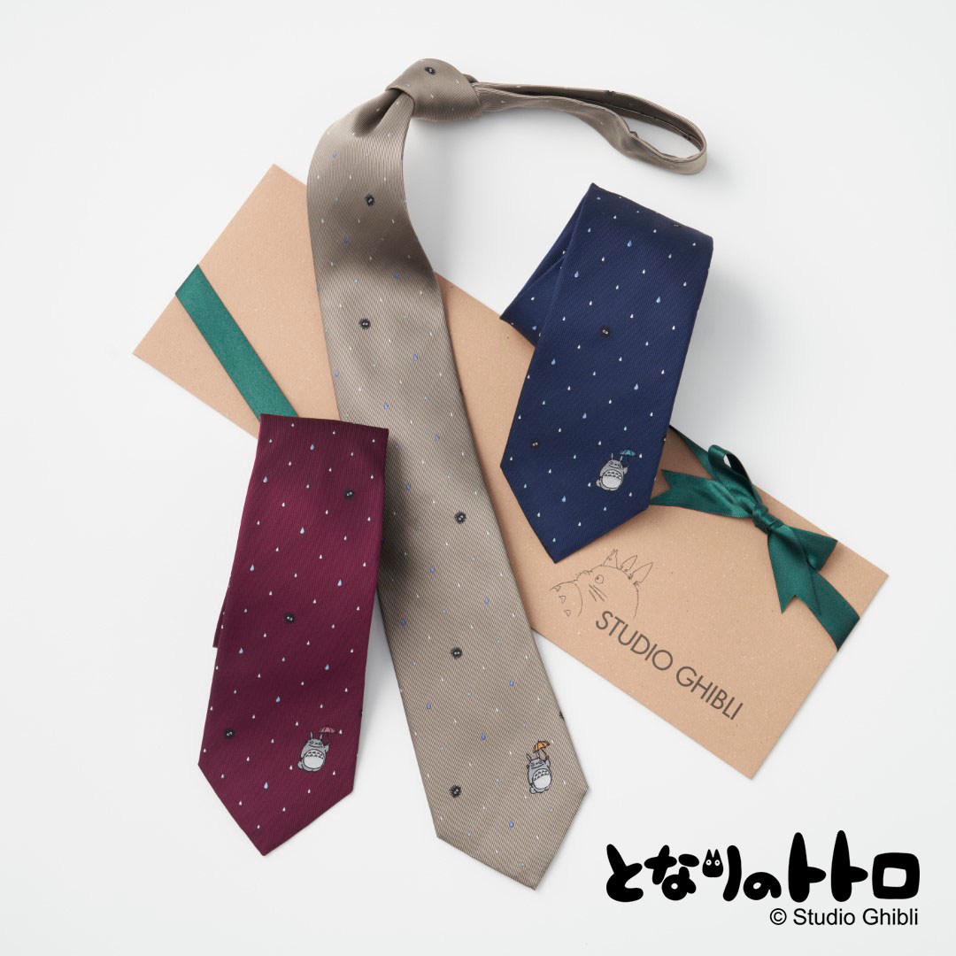 [Necktie] Ghibli Brand, Made in Japan, 100% Silk, [Rain Panel Design] Summer Gift, Present, Gift for Men, Promotion Gift, Birthday Gift, Studio Ghibli, My Neighbor Totoro