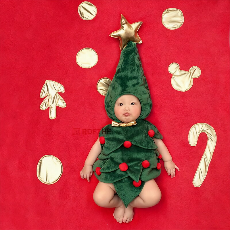 クリスマスツリー コスプレ クリスマス ツリー コスチューム 衣装 ベビー服 赤ちゃん 着ぐるみ 写真撮..