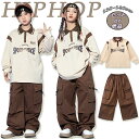 ★期間限定タイムセール★キッズ ダンス衣装 ポロシャツ 長袖 トップス カーゴパンツ かっこいい ジャズダンス ダンスウェア ヒップホップ おしゃれ 派手 ゆっ...