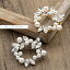ブローチ :ビジュー&パールブローチ フラワーリース ◆ac01081 きれいめ 30代 40代 50代 大人 上品 エ..