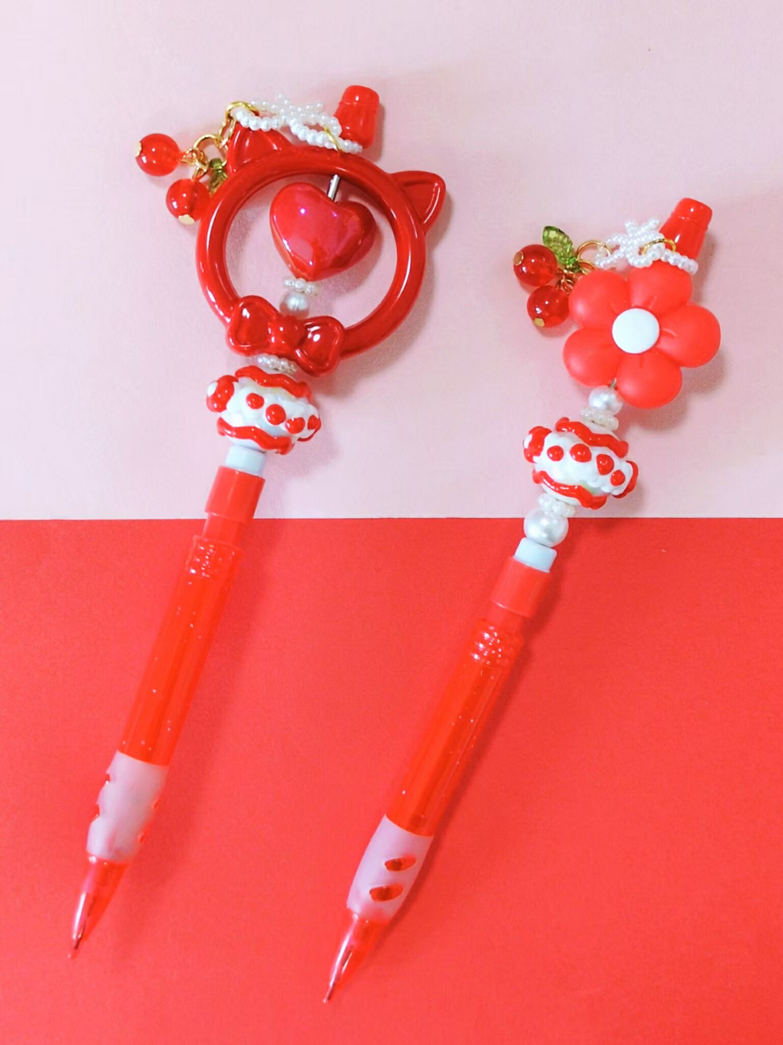 楽天市場】チャーム パーツ（カラーレッド）（ボールペン｜筆記具