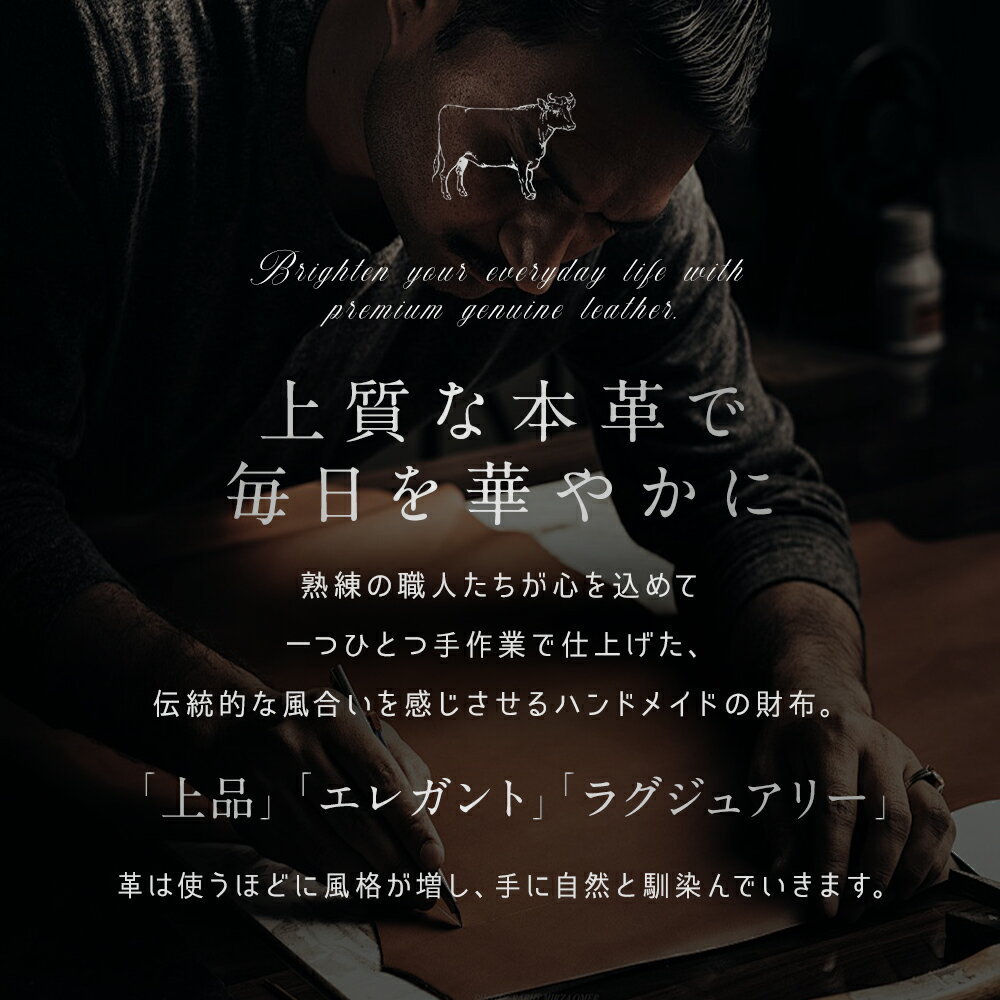 ＼父の日・早割限定40%OFF！クーポンで2,676円〜／ 二つ折り財布メンズ 本革 ブランド レザー 箱付き 11ヶ所カード入れ ボックス型コイン入れ 光沢 スリム 薄型 プレゼント ギフト包装 ラッピング対応
