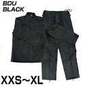 BDU 上下セット 迷彩服 ブラック 黒 サバゲー 装備 サバイバルゲーム ミリタリー 野戦 服 セット ジャケット メンズ レディース 大きいサイズ 初心者 ...
