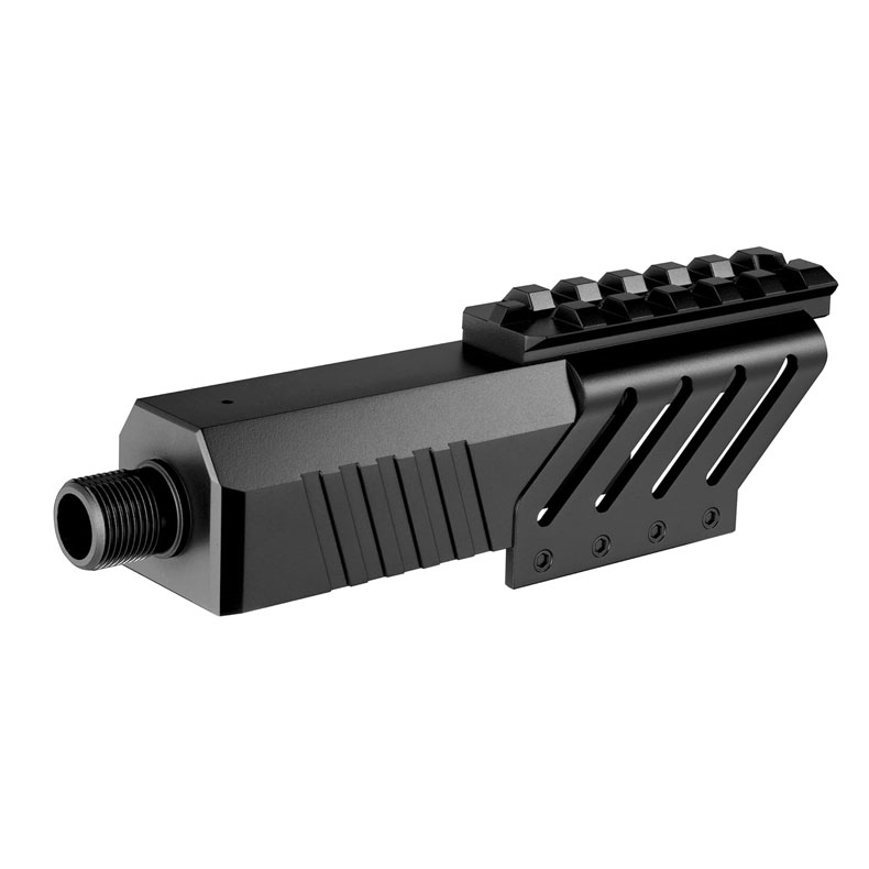 ※こちらの商品はラッピング不可となっております。 幅20mmレイルと14mm逆ネジマズルを備えた、 電動ガン ハンドガンタイプ・ハイキャパE用マズルアダプター。 東京マルイ 電動ハンドガンハイキャパEへダットサイトやサイレンサーを装備する際に必要です。　