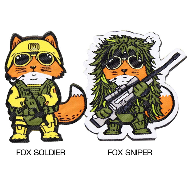 ベルクロパッチ 5.11type FOX SOLDIER FOX SNIPER カスタム オプション パーツ サバイバルゲーム サバゲー IPSC スチールチャレンジ シューティング マッチ 装備 ミリタリー メール便 ネコポス