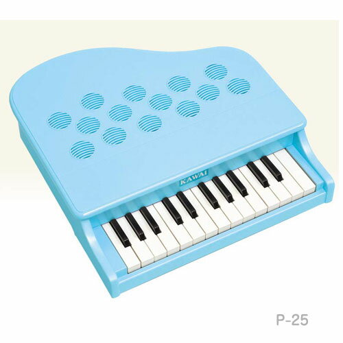 屋根の開かないポリスチレン樹脂製の本体で25鍵のピアノのおもちゃです。 音程の正確さはそのままに、弾きやすさとデザイン性をグレードアップして新登場！ 【定評のある正確な音程】 はじめだからこそ正確な音程を体で覚え、楽しんでいただくために正確な音程精度を追及しました。音程は、半永久的に狂うことはありません。音源はアルミパイプで、地球にも耳にも優しい自然でクリアな音です。 【小さなお子さまにも音が出しやすい】 小さなお子さまにもより音が出しやすいように、新開発の鍵盤アクション機構を搭載しました。弱打が出やすくなり、演奏表現の幅が広がります。また、連打性も向上しました。 【より安全に、壊れにくく】 強度をアップした鍵盤を採用し、お子さまのイタズラにも破損しにくくなりました。 【新しくなった屋根】 屋根の放音孔（音の出る丸い穴）のデザインを一新。新たにデザインされた溝は、本物のグランドピアノの屋根前をイメージしました。 サイズ：350×365×125mm（脚付き状態） 重量：本体/1.3kg 鍵盤数：25鍵（F5〜F7） メーカー：河合楽器製作所 対象年齢：3歳以上 ピアノ/ぴあの/鍵盤/けんばん/おもちゃ/楽器/がっき/音楽/演奏/トイピアノ/河合楽器/かわい/カワイ/kawai/音感/知育/教育/ラッピング/プレゼント/ギフト/誕生日/子供の日/こどものひ/クリスマス/くりすます