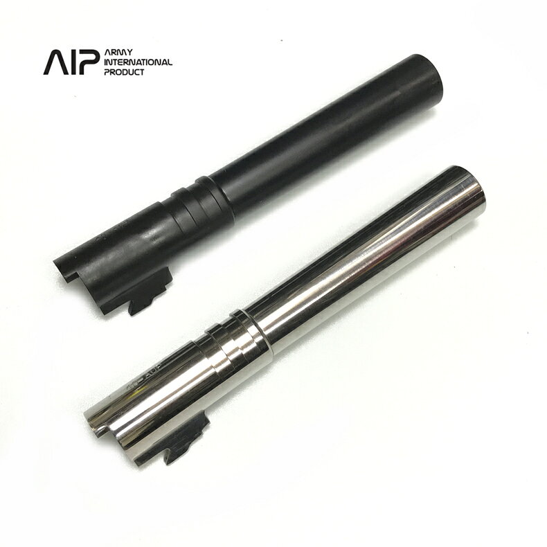 AIP マルイ ハイキャパ5.1対応 14逆ネジ付 SVステンレス BKスチール アウターバレル .40 ACP刻印入 カスタム オプション パーツ サバイバルゲーム サバゲー 装備 ミリタリー シューティング マッチ