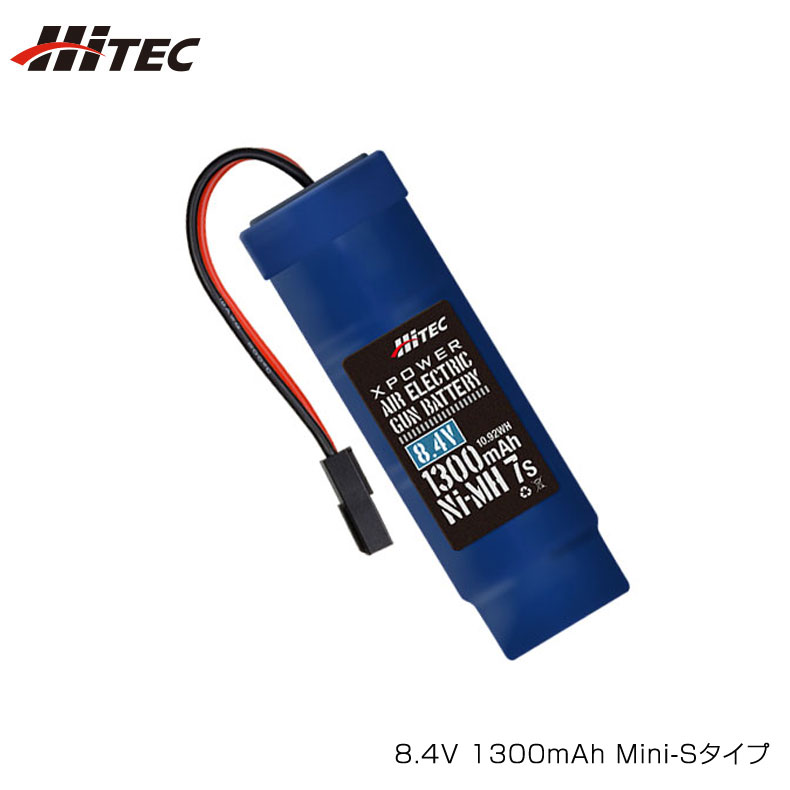 HiTEC ハイテック XPOWER Ni-MH 8.4V 1300mAh Mini-Sタイプ 電動ガンバッテリー サバイバルゲーム サバゲー IPSC PPS スチールチャレンジ シューティング マッチ 装備 ミリタリー メール便 ネコポス