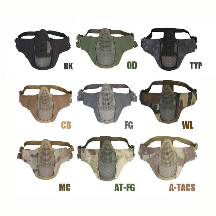 ハーフフェイスメッシュマスク プロテクトマスク ハーフフェイスガード PDW type サバゲー 装備 ミリタリー マスク フェイスガード サバイバルゲーム プ...
