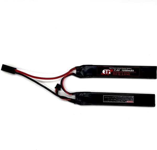 ET1 Li-Po リポバッテリー レッドライン 7.4V 1200mAh セパレート ミニコネクター仕様 ETR212×2 メール便 ネコポス
